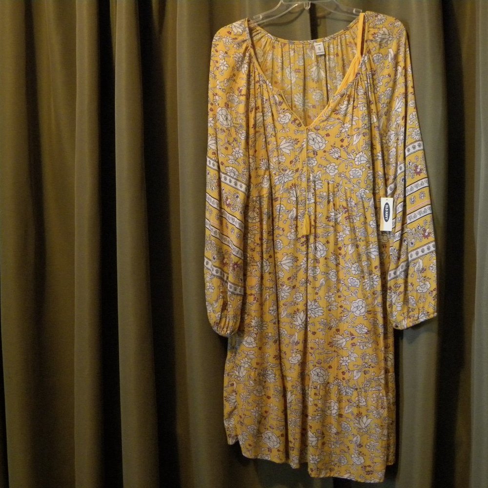 SOLD NWT Old Navy 1x Tunic Floral Print Dress with Camisole  EP1722N